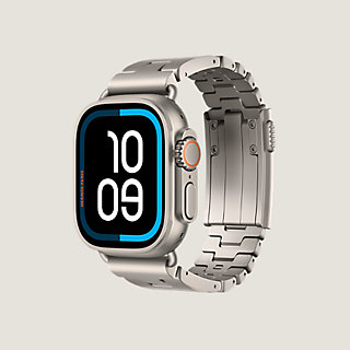 Band Apple Watch Hermès Single Tour 49 mm Grand H Titane | Hermès USA